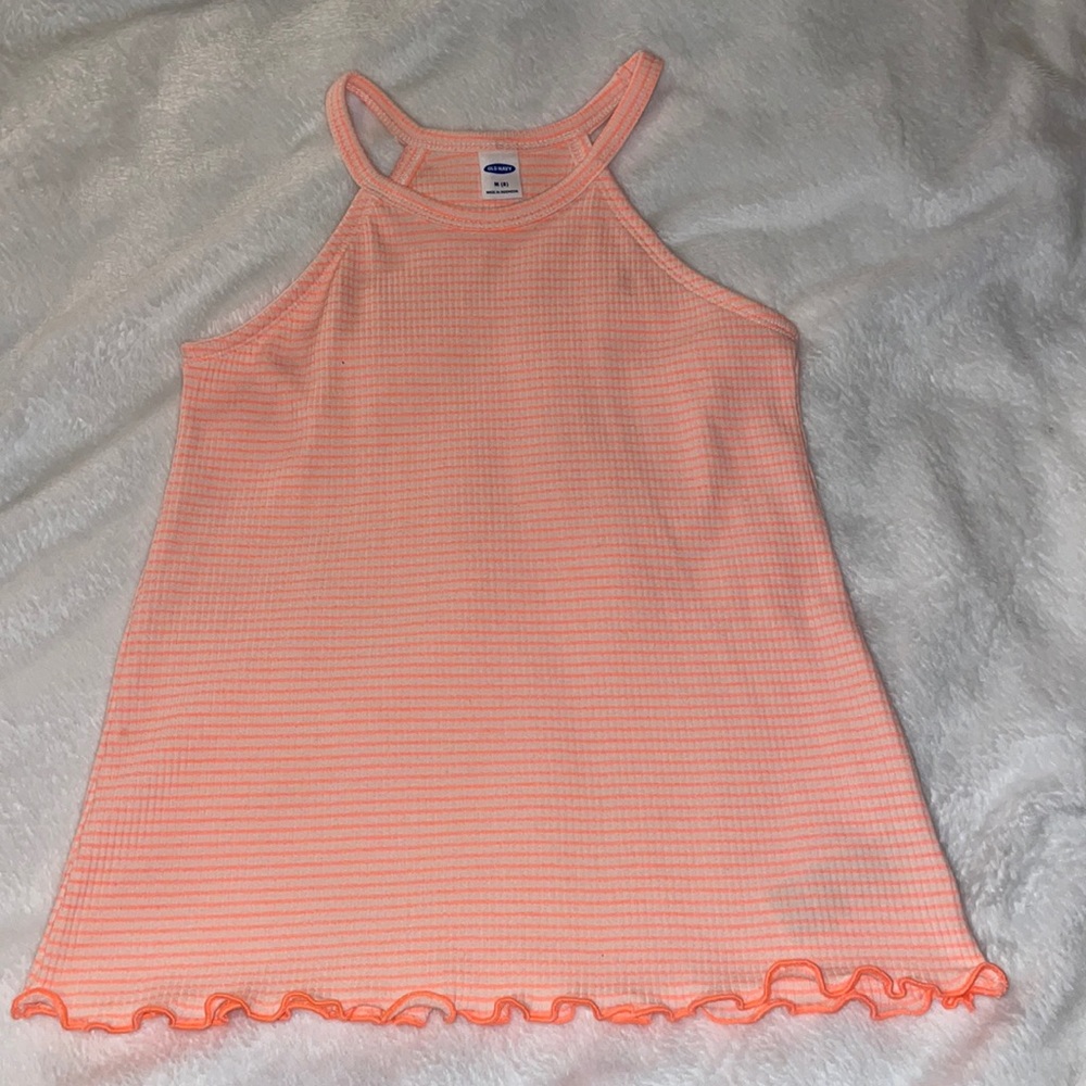 Kids girls orange Old Navy halter tank top. Size 8